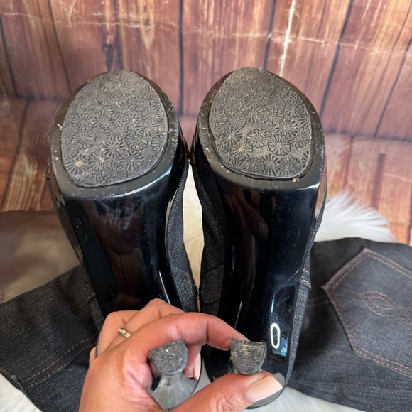 Women’s Sexy Denim Over the Knee Stiletto Heel Boots Size 8 - Picture 10 of 13